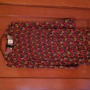 Flowered Smocked front dress